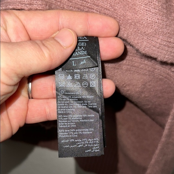 All Saints Wool Blend  Roll Neck Relaxed Fit Sweater L - Picture 6 of 8